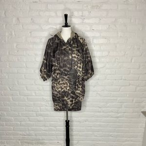 Women’s leopard print weatherproof jacket